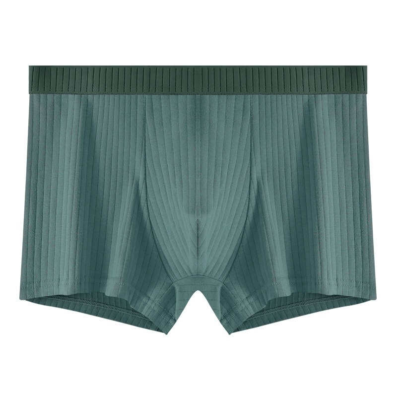 Fashion Stripe Solid Color Cotton Boxers for Men, comfortable and breathable design with elegant stripes, SF1091 model.